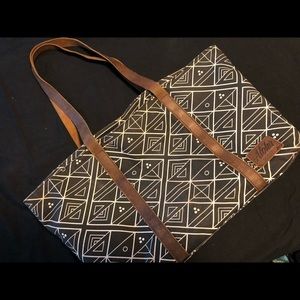 Aloha Modern Original Beach or travel Bag with leather accents